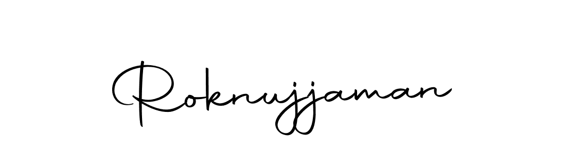 Use a signature maker to create a handwritten signature online. With this signature software, you can design (Autography-DOLnW) your own signature for name Roknujjaman. Roknujjaman signature style 10 images and pictures png
