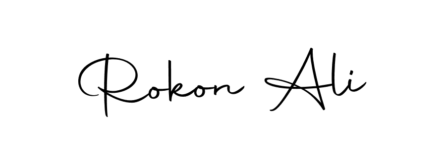 How to make Rokon Ali signature? Autography-DOLnW is a professional autograph style. Create handwritten signature for Rokon Ali name. Rokon Ali signature style 10 images and pictures png