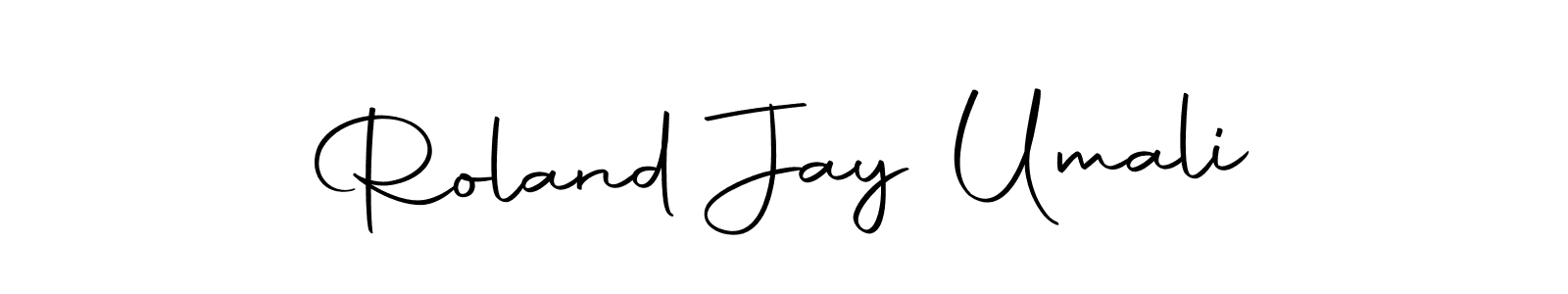 How to make Roland Jay Umali name signature. Use Autography-DOLnW style for creating short signs online. This is the latest handwritten sign. Roland Jay Umali signature style 10 images and pictures png