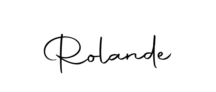 Use a signature maker to create a handwritten signature online. With this signature software, you can design (Autography-DOLnW) your own signature for name Rolande. Rolande signature style 10 images and pictures png