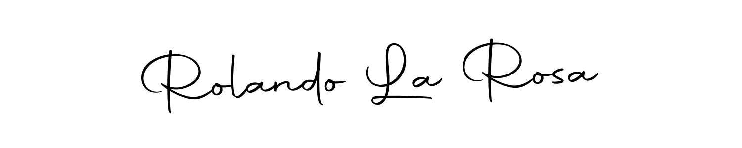 How to make Rolando La Rosa name signature. Use Autography-DOLnW style for creating short signs online. This is the latest handwritten sign. Rolando La Rosa signature style 10 images and pictures png