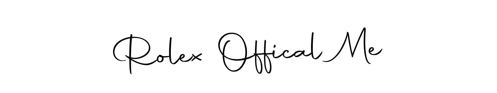 How to make Rolex Offical Me name signature. Use Autography-DOLnW style for creating short signs online. This is the latest handwritten sign. Rolex Offical Me signature style 10 images and pictures png