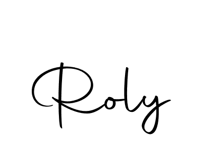 How to make Roly name signature. Use Autography-DOLnW style for creating short signs online. This is the latest handwritten sign. Roly signature style 10 images and pictures png