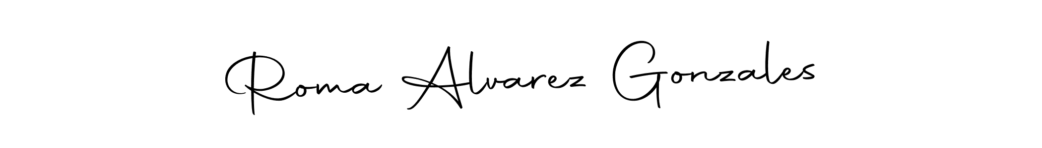 Create a beautiful signature design for name Roma Alvarez Gonzales. With this signature (Autography-DOLnW) fonts, you can make a handwritten signature for free. Roma Alvarez Gonzales signature style 10 images and pictures png