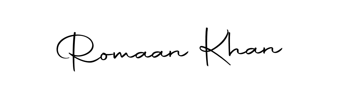 Make a beautiful signature design for name Romaan Khan. With this signature (Autography-DOLnW) style, you can create a handwritten signature for free. Romaan Khan signature style 10 images and pictures png