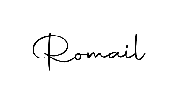 Similarly Autography-DOLnW is the best handwritten signature design. Signature creator online .You can use it as an online autograph creator for name Romail. Romail signature style 10 images and pictures png