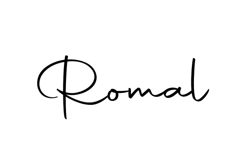 Make a beautiful signature design for name Romal. With this signature (Autography-DOLnW) style, you can create a handwritten signature for free. Romal signature style 10 images and pictures png
