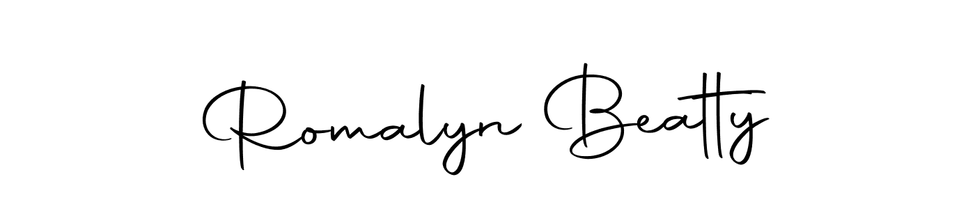 Make a short Romalyn Beatty signature style. Manage your documents anywhere anytime using Autography-DOLnW. Create and add eSignatures, submit forms, share and send files easily. Romalyn Beatty signature style 10 images and pictures png