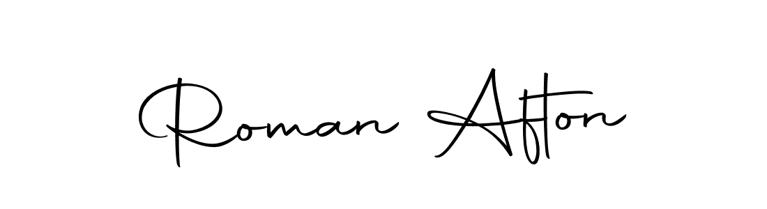 Make a beautiful signature design for name Roman Afton. Use this online signature maker to create a handwritten signature for free. Roman Afton signature style 10 images and pictures png
