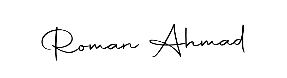 Similarly Autography-DOLnW is the best handwritten signature design. Signature creator online .You can use it as an online autograph creator for name Roman Ahmad. Roman Ahmad signature style 10 images and pictures png