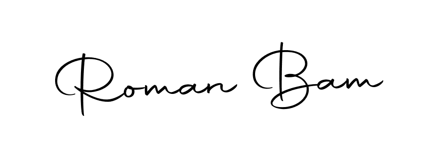 Roman Bam stylish signature style. Best Handwritten Sign (Autography-DOLnW) for my name. Handwritten Signature Collection Ideas for my name Roman Bam. Roman Bam signature style 10 images and pictures png
