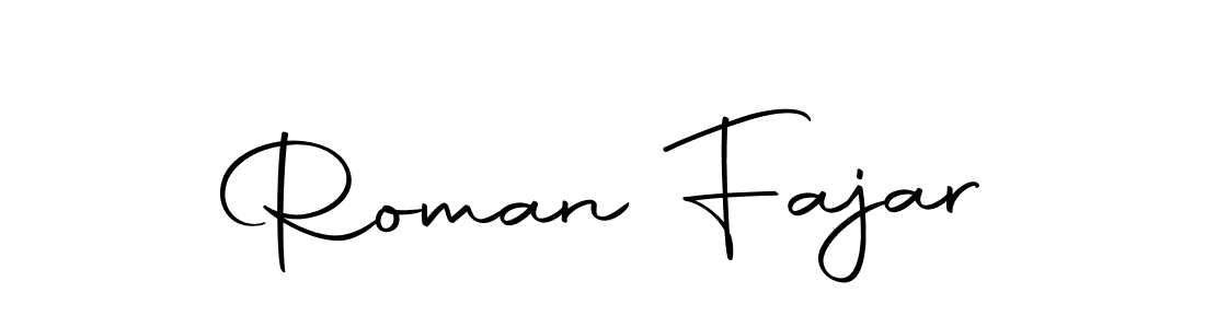 How to make Roman Fajar name signature. Use Autography-DOLnW style for creating short signs online. This is the latest handwritten sign. Roman Fajar signature style 10 images and pictures png