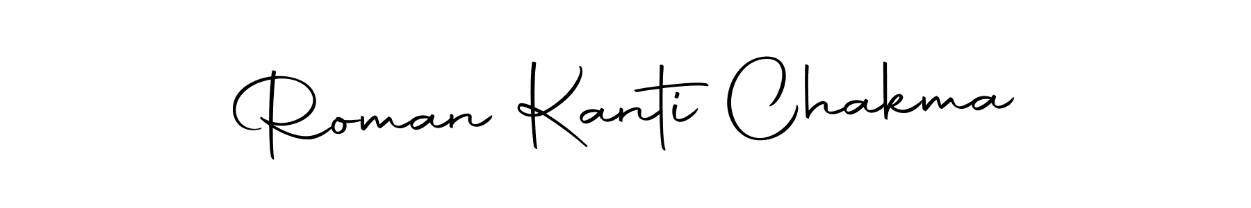 How to make Roman Kanti Chakma name signature. Use Autography-DOLnW style for creating short signs online. This is the latest handwritten sign. Roman Kanti Chakma signature style 10 images and pictures png