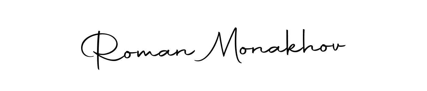 Make a beautiful signature design for name Roman Monakhov. With this signature (Autography-DOLnW) style, you can create a handwritten signature for free. Roman Monakhov signature style 10 images and pictures png