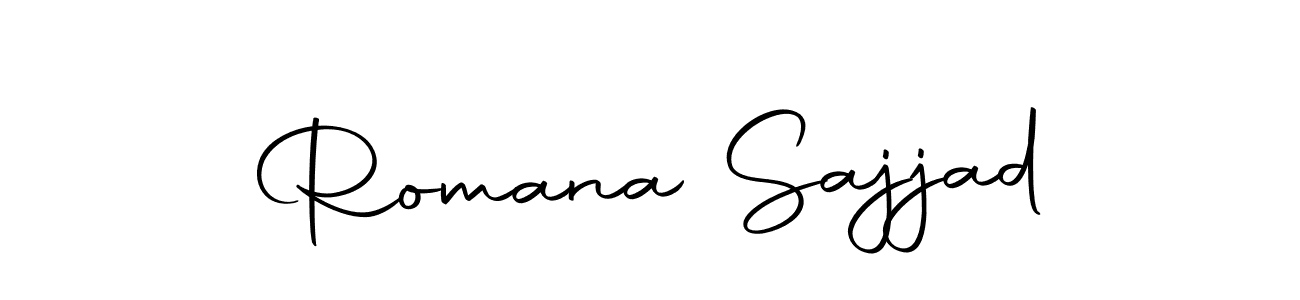 Design your own signature with our free online signature maker. With this signature software, you can create a handwritten (Autography-DOLnW) signature for name Romana Sajjad. Romana Sajjad signature style 10 images and pictures png