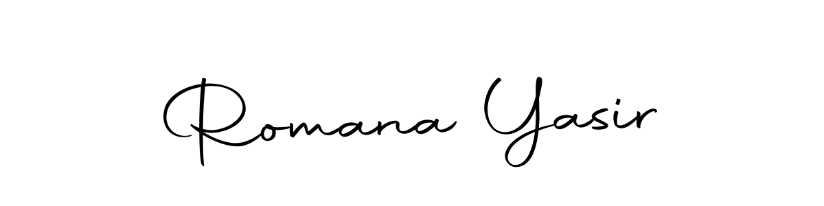 Make a beautiful signature design for name Romana Yasir. Use this online signature maker to create a handwritten signature for free. Romana Yasir signature style 10 images and pictures png