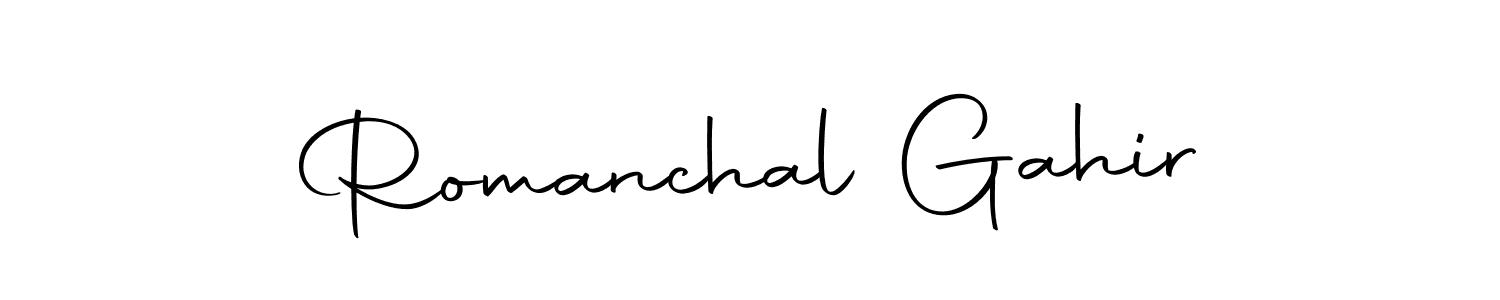 Make a beautiful signature design for name Romanchal Gahir. Use this online signature maker to create a handwritten signature for free. Romanchal Gahir signature style 10 images and pictures png