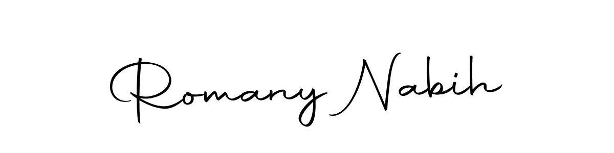 Make a beautiful signature design for name Romany Nabih. Use this online signature maker to create a handwritten signature for free. Romany Nabih signature style 10 images and pictures png