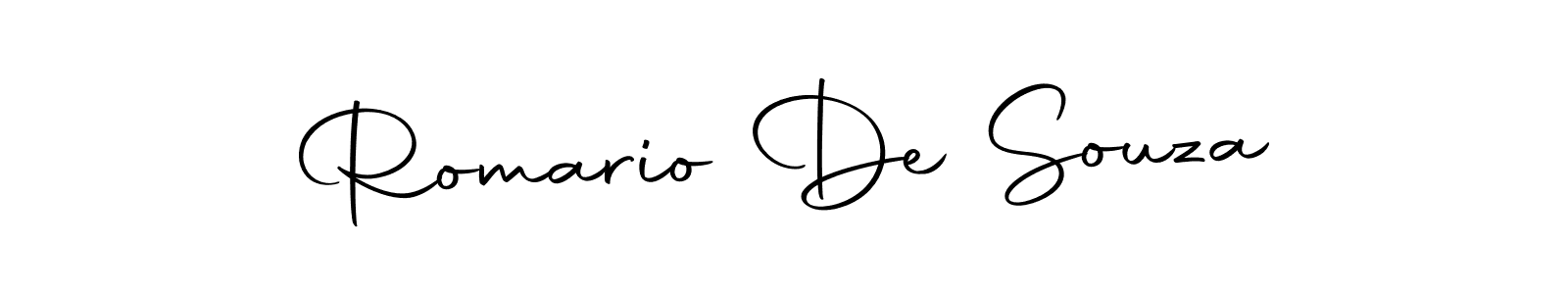 Make a beautiful signature design for name Romario De Souza. With this signature (Autography-DOLnW) style, you can create a handwritten signature for free. Romario De Souza signature style 10 images and pictures png