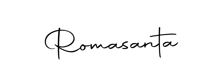 Make a beautiful signature design for name Romasanta. With this signature (Autography-DOLnW) style, you can create a handwritten signature for free. Romasanta signature style 10 images and pictures png