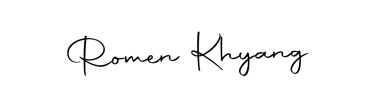 You can use this online signature creator to create a handwritten signature for the name Romen Khyang. This is the best online autograph maker. Romen Khyang signature style 10 images and pictures png