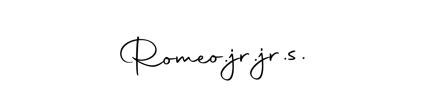 Create a beautiful signature design for name Romeo.jr.jr.s.. With this signature (Autography-DOLnW) fonts, you can make a handwritten signature for free. Romeo.jr.jr.s. signature style 10 images and pictures png