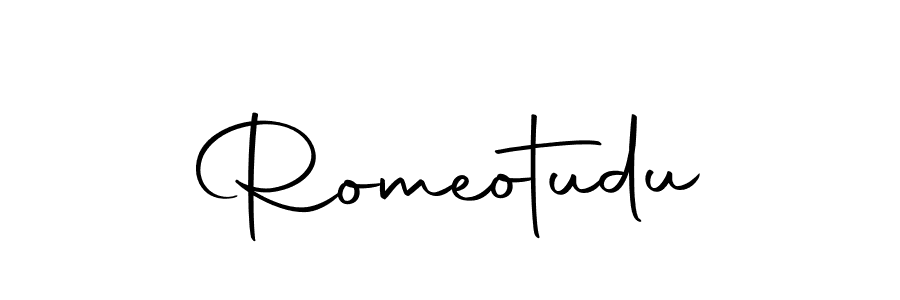 Create a beautiful signature design for name Romeotudu. With this signature (Autography-DOLnW) fonts, you can make a handwritten signature for free. Romeotudu signature style 10 images and pictures png
