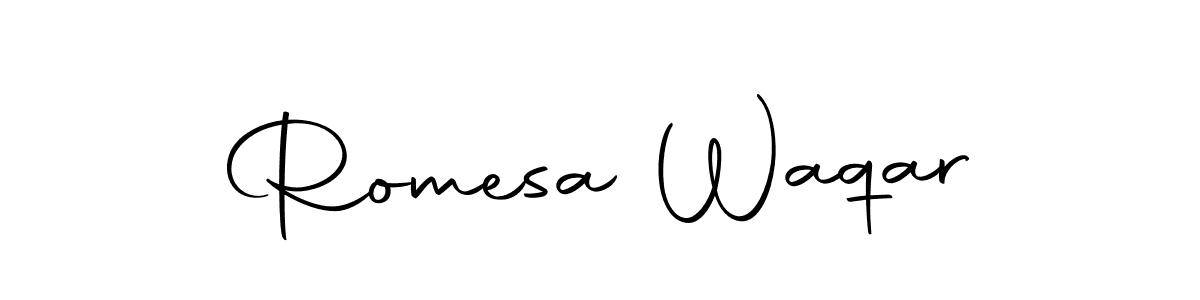 Also we have Romesa Waqar name is the best signature style. Create professional handwritten signature collection using Autography-DOLnW autograph style. Romesa Waqar signature style 10 images and pictures png