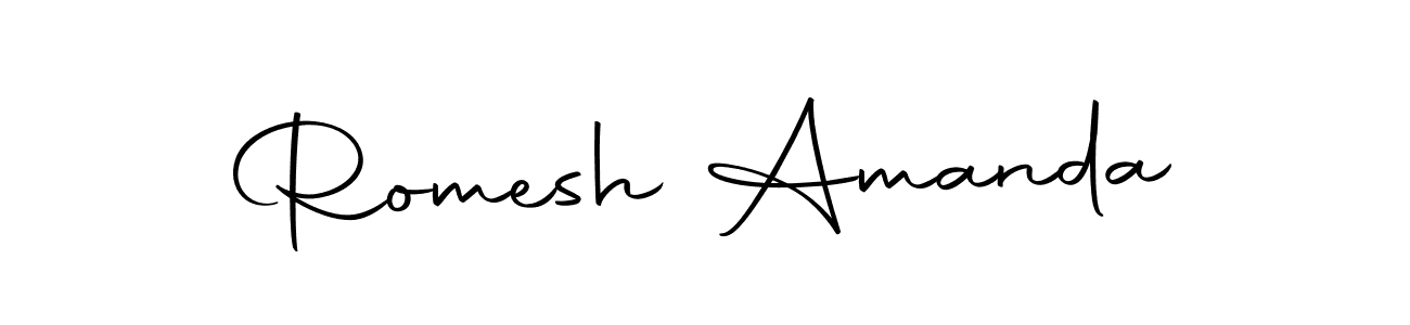 Also we have Romesh Amanda name is the best signature style. Create professional handwritten signature collection using Autography-DOLnW autograph style. Romesh Amanda signature style 10 images and pictures png