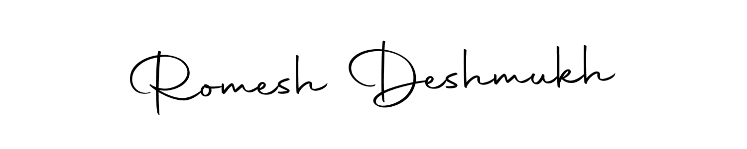 Make a beautiful signature design for name Romesh Deshmukh. With this signature (Autography-DOLnW) style, you can create a handwritten signature for free. Romesh Deshmukh signature style 10 images and pictures png