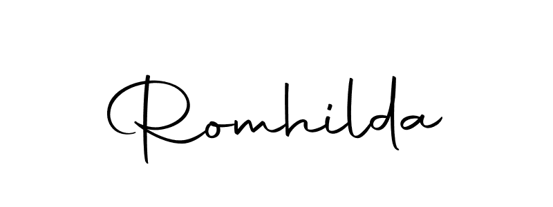 Make a beautiful signature design for name Romhilda. With this signature (Autography-DOLnW) style, you can create a handwritten signature for free. Romhilda signature style 10 images and pictures png