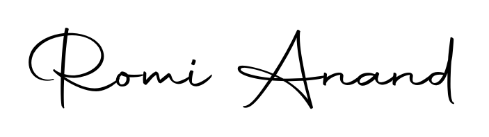 Create your official email sign-off with Romi Anand name in Autography-DOLnW style. Crisp, clean, and perfectly legible across all screens. Romi Anand signature style 10 images and pictures png