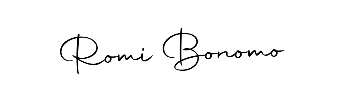 The best way (Autography-DOLnW) to make a short signature is to pick only two or three words in your name. The name Romi Bonomo include a total of six letters. For converting this name. Romi Bonomo signature style 10 images and pictures png