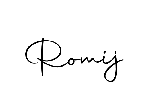 Create a beautiful signature design for name Romij. With this signature (Autography-DOLnW) fonts, you can make a handwritten signature for free. Romij signature style 10 images and pictures png