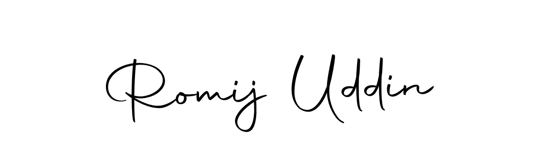 You should practise on your own different ways (Autography-DOLnW) to write your name (Romij Uddin) in signature. don't let someone else do it for you. Romij Uddin signature style 10 images and pictures png