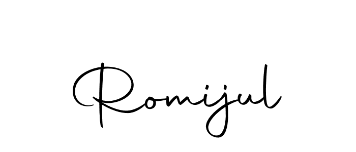 The best way (Autography-DOLnW) to make a short signature is to pick only two or three words in your name. The name Romijul include a total of six letters. For converting this name. Romijul signature style 10 images and pictures png