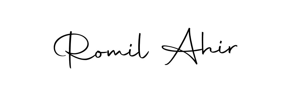 This is the best signature style for the Romil Ahir name. Also you like these signature font (Autography-DOLnW). Mix name signature. Romil Ahir signature style 10 images and pictures png