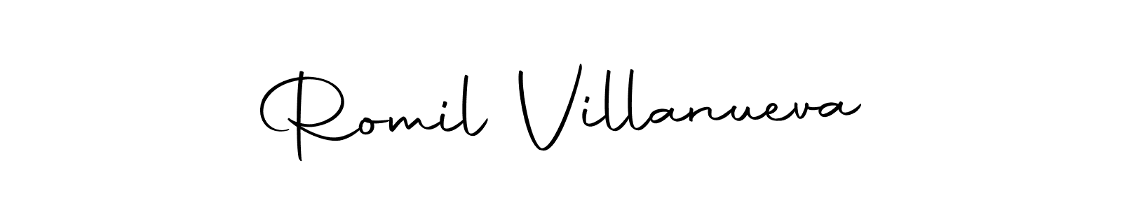 The best way (Autography-DOLnW) to make a short signature is to pick only two or three words in your name. The name Romil Villanueva include a total of six letters. For converting this name. Romil Villanueva signature style 10 images and pictures png