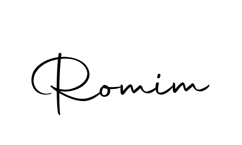 Design your own signature with our free online signature maker. With this signature software, you can create a handwritten (Autography-DOLnW) signature for name Romim. Romim signature style 10 images and pictures png