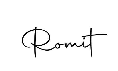 Make a beautiful signature design for name Romit. With this signature (Autography-DOLnW) style, you can create a handwritten signature for free. Romit signature style 10 images and pictures png