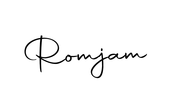 How to make Romjam name signature. Use Autography-DOLnW style for creating short signs online. This is the latest handwritten sign. Romjam signature style 10 images and pictures png