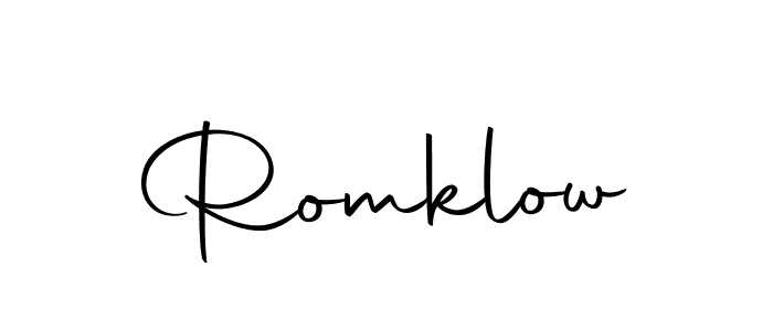How to make Romklow signature? Autography-DOLnW is a professional autograph style. Create handwritten signature for Romklow name. Romklow signature style 10 images and pictures png