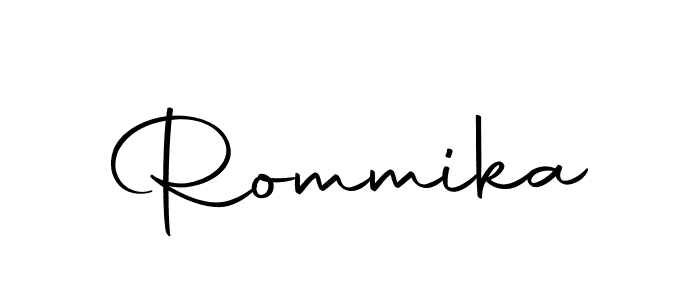 The best way (Autography-DOLnW) to make a short signature is to pick only two or three words in your name. The name Rommika include a total of six letters. For converting this name. Rommika signature style 10 images and pictures png