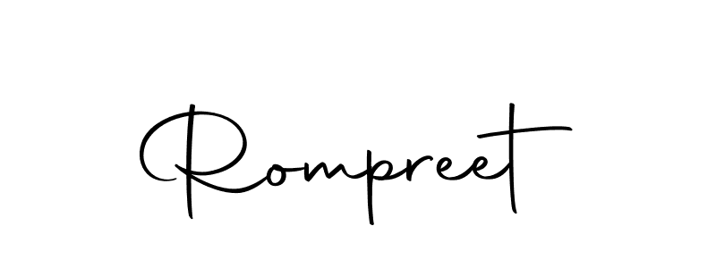 Create a beautiful signature design for name Rompreet. With this signature (Autography-DOLnW) fonts, you can make a handwritten signature for free. Rompreet signature style 10 images and pictures png