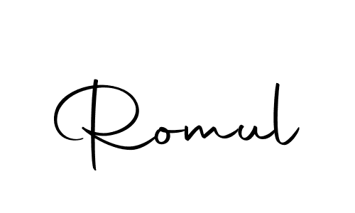 Create a beautiful signature design for name Romul. With this signature (Autography-DOLnW) fonts, you can make a handwritten signature for free. Romul signature style 10 images and pictures png