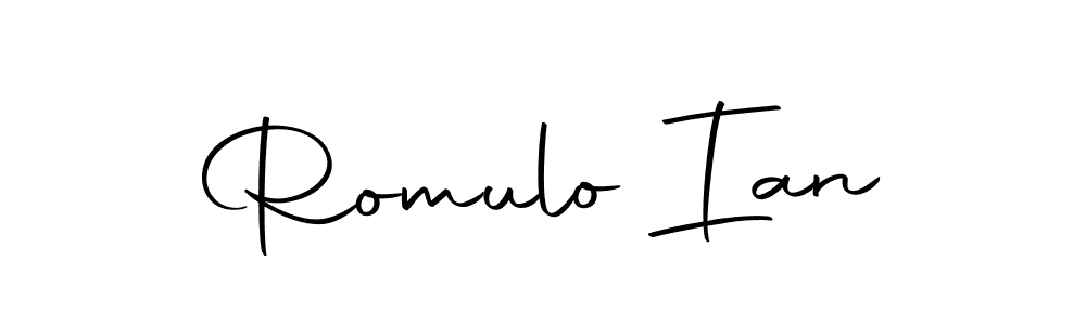 Romulo Ian stylish signature style. Best Handwritten Sign (Autography-DOLnW) for my name. Handwritten Signature Collection Ideas for my name Romulo Ian. Romulo Ian signature style 10 images and pictures png