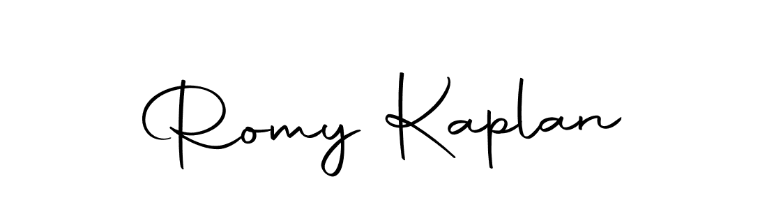 Romy Kaplan stylish signature style. Best Handwritten Sign (Autography-DOLnW) for my name. Handwritten Signature Collection Ideas for my name Romy Kaplan. Romy Kaplan signature style 10 images and pictures png