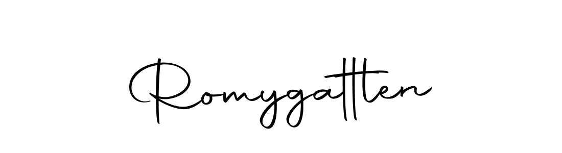 How to make Romygattlen name signature. Use Autography-DOLnW style for creating short signs online. This is the latest handwritten sign. Romygattlen signature style 10 images and pictures png