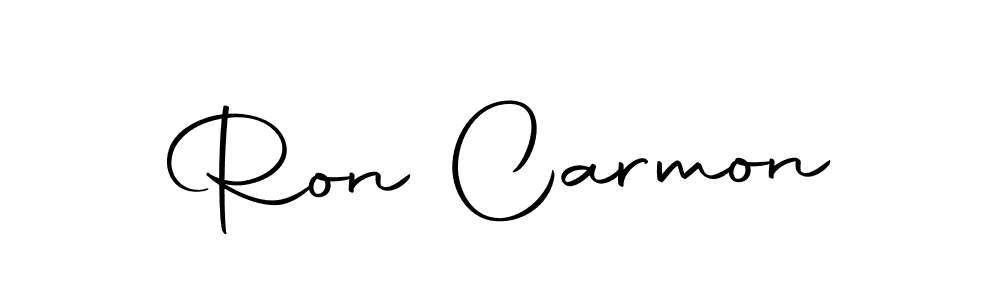 You should practise on your own different ways (Autography-DOLnW) to write your name (Ron Carmon) in signature. don't let someone else do it for you. Ron Carmon signature style 10 images and pictures png