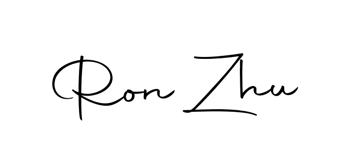 You should practise on your own different ways (Autography-DOLnW) to write your name (Ron Zhu) in signature. don't let someone else do it for you. Ron Zhu signature style 10 images and pictures png